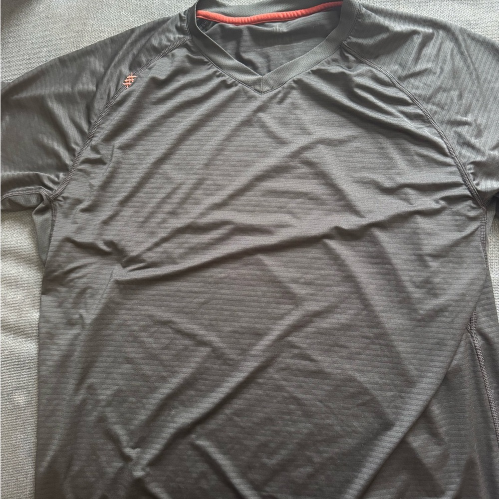 RHONE Charcoal V-Neck Short Sleeve Tee